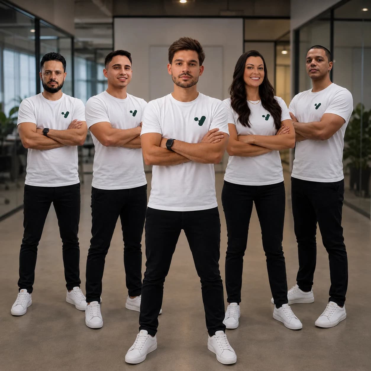 Duas pessoas trabalhando lado a lado em laptops acompanhando indicadores